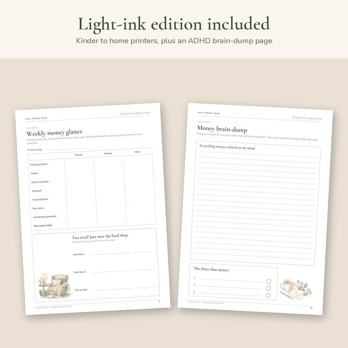 The money brain-dump in the light-ink edition