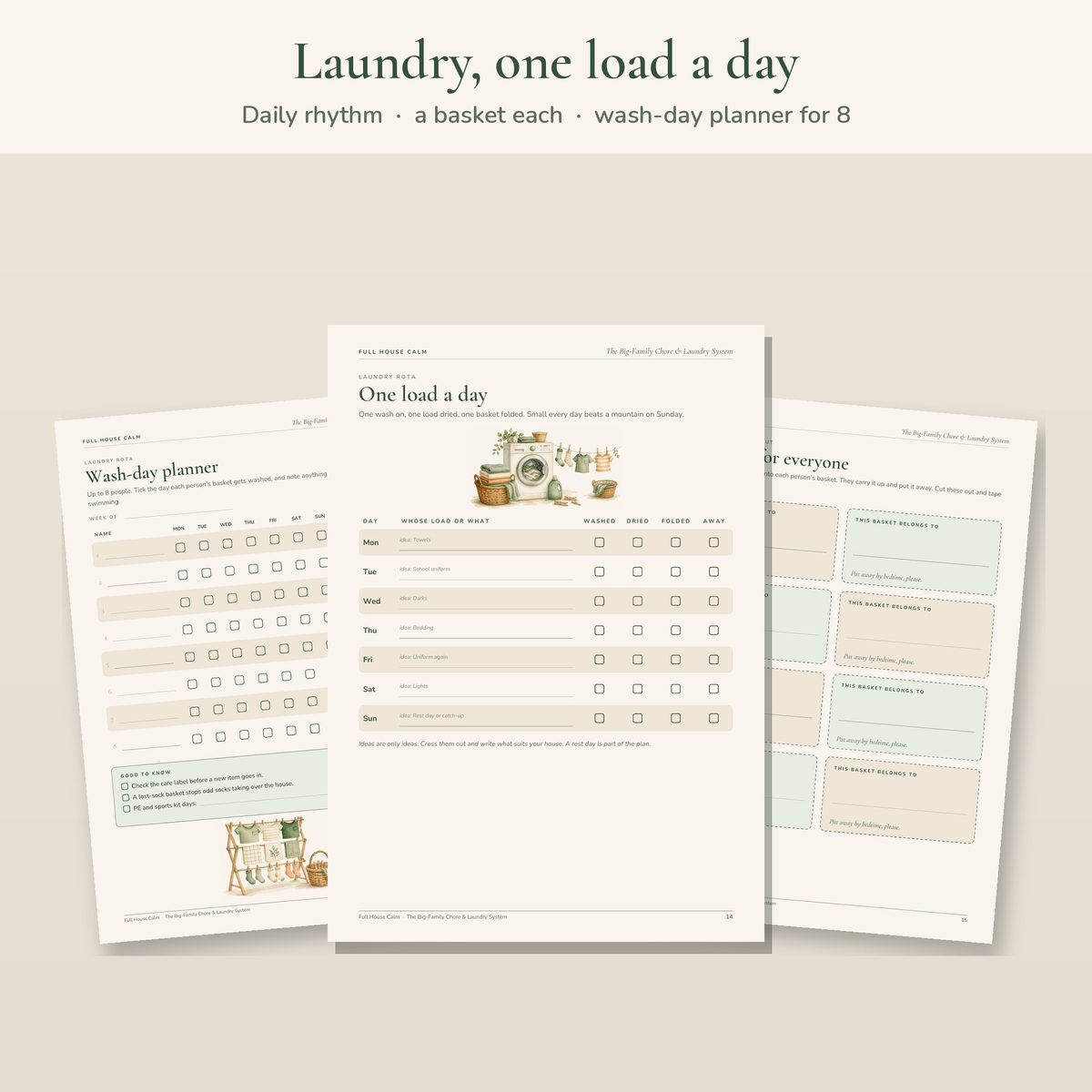 The one-load-a-day laundry rota and wash-day planner