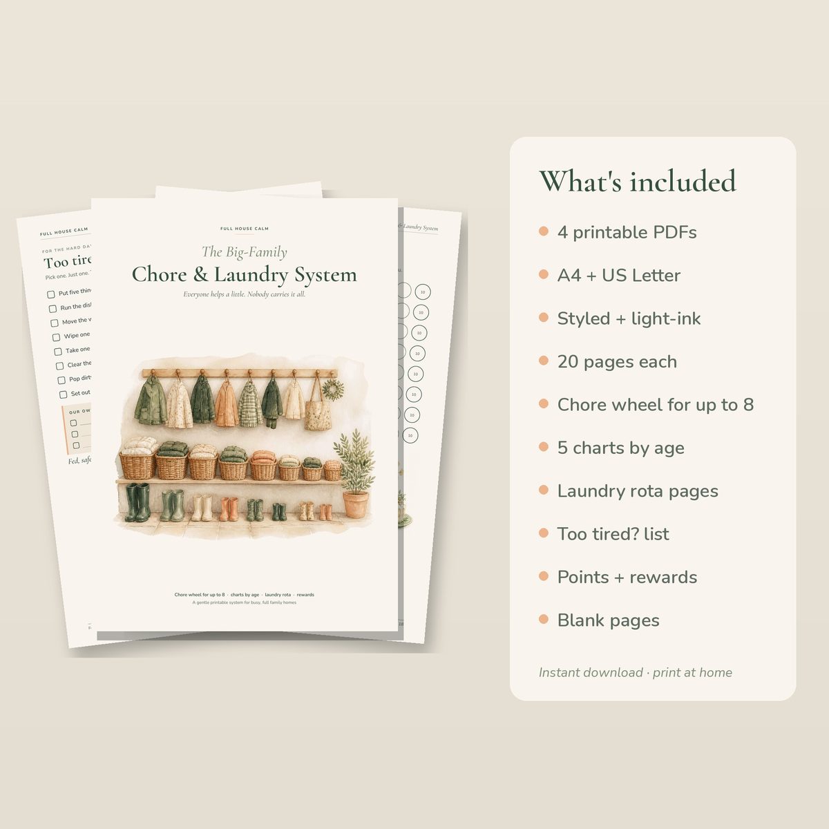 Everything included: four PDFs, 20 pages each