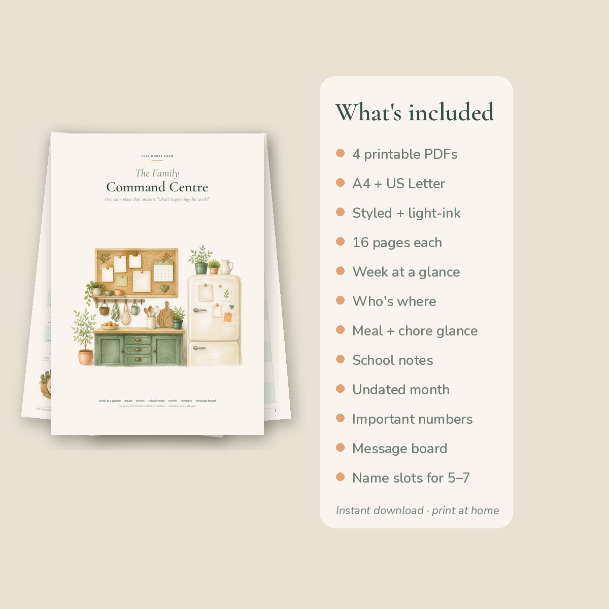 Everything included: four PDFs, 16 pages each