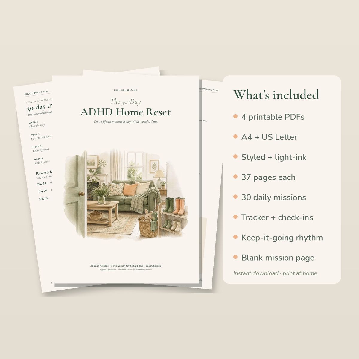 Everything included: four PDFs, 37 pages each