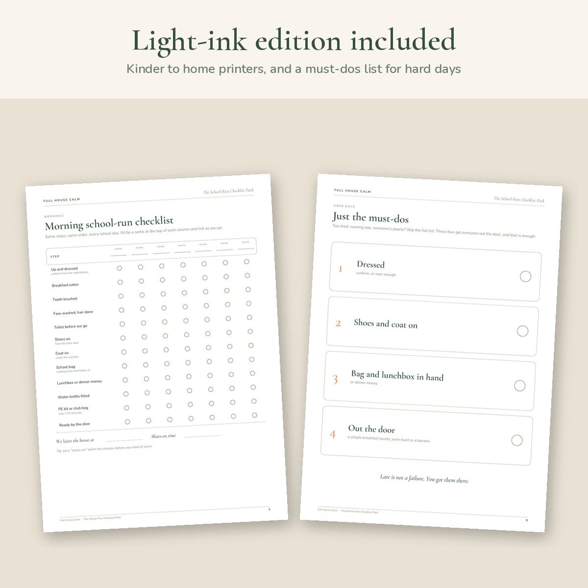 The just-the-must-dos list in the light-ink edition